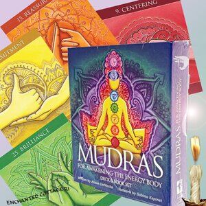 MUDRAS AWAKENING THE ENERGY BODY YOGA MEDITATION 112 Page Book, 40 Cards Sealed
